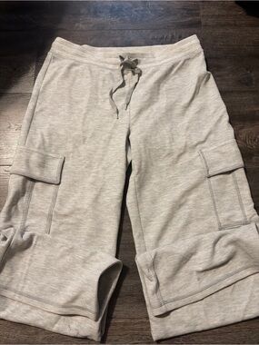 TNA Heather Gray Lace-Up Waist Sweatshorts